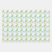 子供のクリスマスウォーター色 ラッピングペーパーシート (正面3)