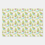 子供のクリスマスウォーター色 ラッピングペーパーシート (正面2)