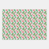 子供のクリスマスウォーター色 ラッピングペーパーシート (正面)