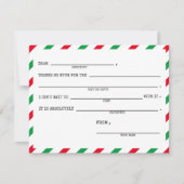 子供のクリスマスサンキューカード- 10のセット ノートカード (正面)