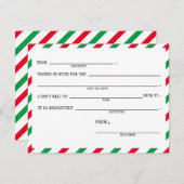 子供のクリスマスサンキューカード- 10のセット ノートカード (正面/裏面)