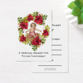 子供のクリスマススピリチュアルブーケ祈りの言葉カード (デスク)
