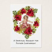 子供のクリスマススピリチュアルブーケ祈りの言葉カード (正面)