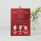 子供のクリスマスパーティー＆プレゼント交換 招待状 (スタンド正面)