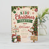 子供のクリスマスパーティー 招待状 (スタンド正面)