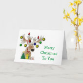 **子供のクリスマス** カード (黄色い花)