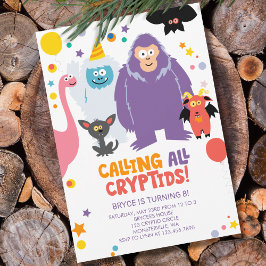 子供のクリプトイド誕生日 招待状