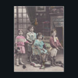 子供のグループVintageクリスマスポストカード シーズンポストカード<br><div class="desc">ca 1915の写真ポストカードに基づく</div>