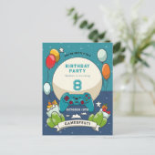 子供のゲーム最高の誕生日の招待 ポストカード (スタンド正面)