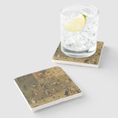 子供のゲーム: 上の右手の詳細 ストーンコースター (横)