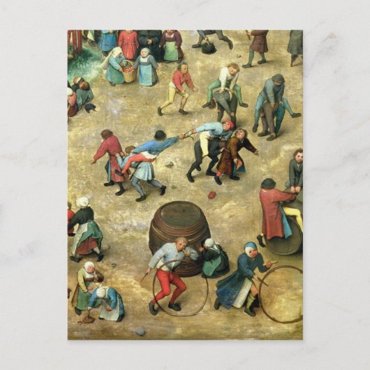 子供のゲーム：下の詳細 ポストカード (正面)