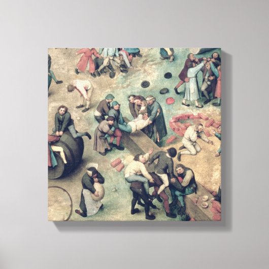 子供のゲーム:右下の詳細 キャンバスプリント (正面)