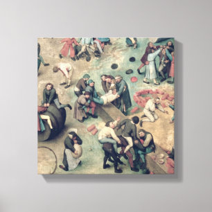 子供のゲーム：右下の詳細 キャンバスプリント