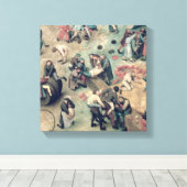 子供のゲーム:右下の詳細 キャンバスプリント (インサイチュ (ウッドフロア))