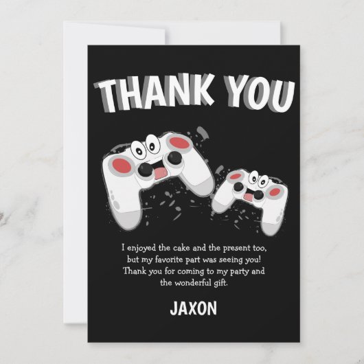 子供のゲーム 感謝カード (正面)