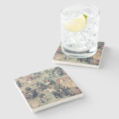 子供のゲーム: 最下の右手の詳細 ストーンコースター (横)