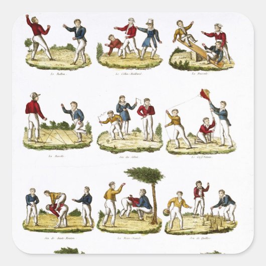 子供のゲーム, 1810#キッズゲーム# スクエアシール (正面)