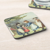 子供のゲーム、c.1880 (w/c紙で) コースター (左側)