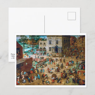 子供のゲーム Pieter Bruegel長老 ポストカード