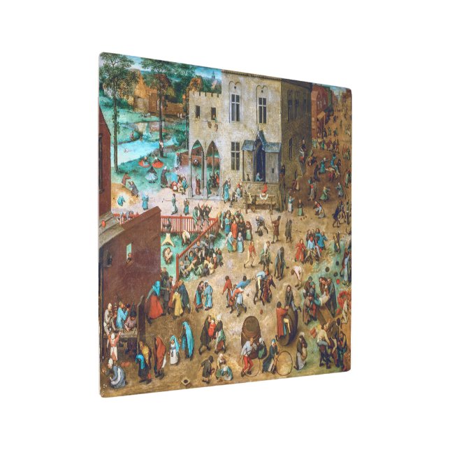 子供のゲーム | Pieter Bruegel長老 | メタルプリント (アングル)