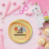 子供のコスチュームハッピーハローウィンプレート ペーパープレート (パーティー)
