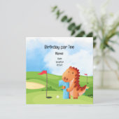 子供のゴルファーのためのゴルフの第1の誕生日テーマパーティー 招待状 (スタンド正面)