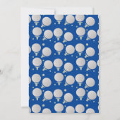 子供のゴルフボール誕生日パーティー緑の招待状 招待状 (裏面)