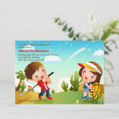 子供のゴルフ招待状 招待状 (スタンド正面)