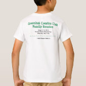 子供のサイズ Tシャツ (裏面)