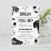 子供のサッカーバースデー招待状「Bruh」 招待状 (スタンド正面)