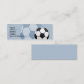 子供のサッカーボールの細いプロフィールカード スキニー名刺 (正面/裏面)