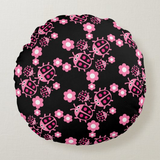 子供のサビグモドキ（コクシネリダエ科の昆虫） ラウンドクッション (正面)