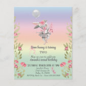 子供のサムバニーイースターバレリーナ誕生日招待状 (正面)