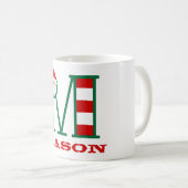 子供のサンタのマグのパーソナライズなクリスマスのマグ コーヒーマグカップ (正面右)