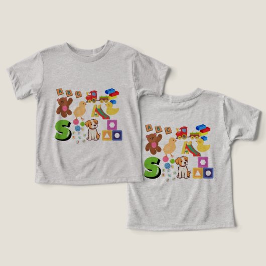 子供のシェイプとおもちゃは (デザイン正面&裏面)