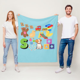 子供のシェイプとおもちゃは フリースブランケット