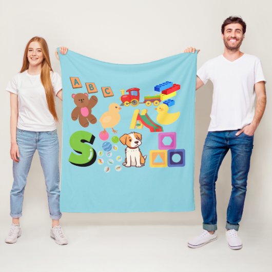 子供のシェイプとおもちゃは フリースブランケット (インサイチュ)