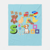 子供のシェイプとおもちゃは フリースブランケット (正面)