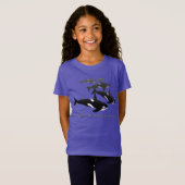 子供のシャチのクジラのワイシャツの保存クジラのスエットシャツ Tシャツ (正面フル)