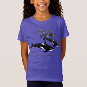子供のシャチのクジラのワイシャツの保存クジラのスエットシャツ Tシャツ