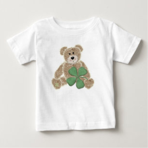 子供のシャムロックのテディー・ベアSt. Patricks日のティー ベビーTシャツ