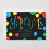 子供のジャンプボール風船誕生日 招待状 (正面)