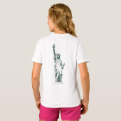 子供のスエットシャツのニューヨークのワイシャツ自由の女神 Tシャツ (裏面フル)