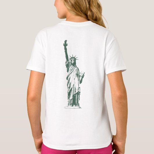 子供のスエットシャツのニューヨークのワイシャツ自由の女神 Tシャツ (裏面)