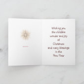 子供のスケッチクリスマスツリー – グリーティングカード シーズンカード (内部)