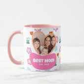 子供のスケッチスタイル写真母の日ギフト マグカップ (左)