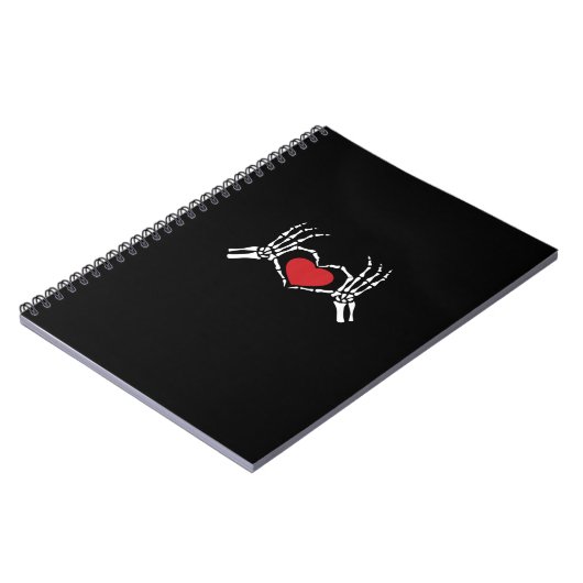 子供のスケルトンハートバレンタインデークールクラス ノートブック (左側)