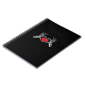 子供のスケルトンハート ヴァレンタインデー クールなクラス ノートブック (左側)