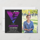 子供のスケートパーティーに使えるカスタマイズ可能な招待状 招待状 (正面)