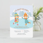 子供のスケートパーティー招待状 招待状 (スタンド正面)